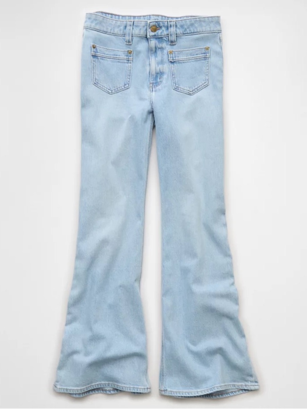 American Eagle Light Wash High-Rise Flare Women’s Jeans No. 5716 - Picture 3 of 5